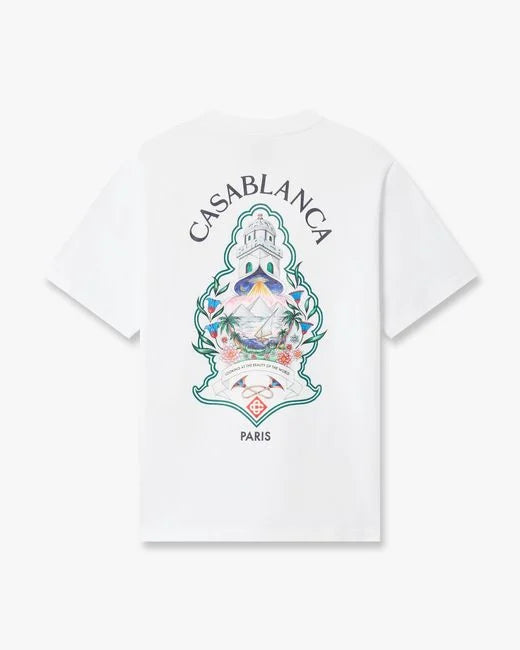 White Hotel Emblem Short Sleeve T‑Shirt