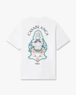 White Hotel Emblem Short Sleeve T‑Shirt