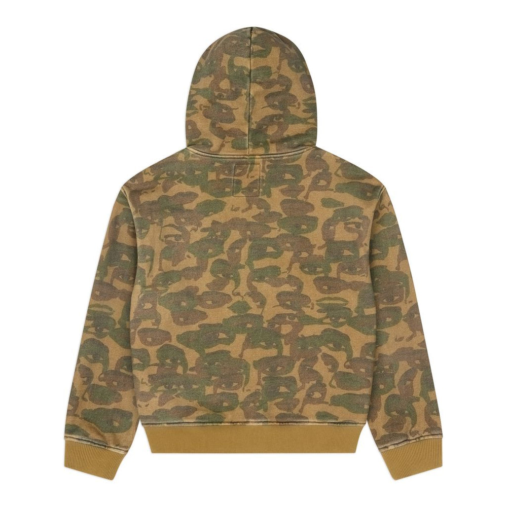 Face Camo Hoodie Dark Green