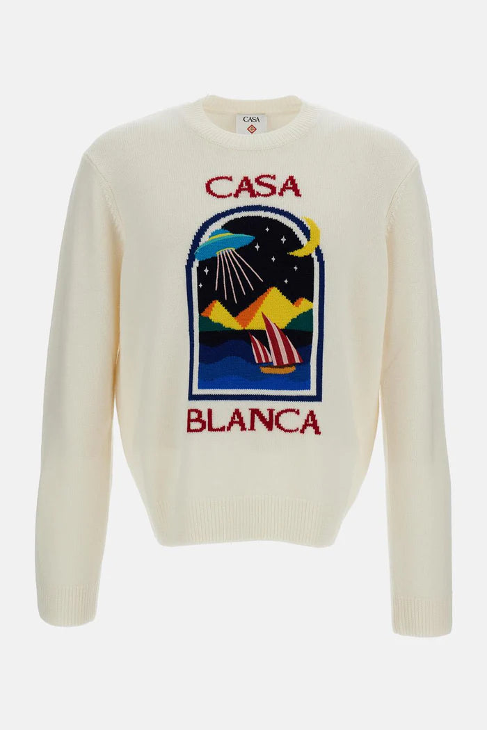 Casablanca Pyramid Abduction Crewneck Sweater