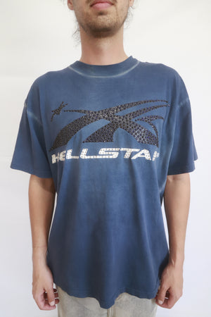 Classic Logo T-Shirt Rhinestones Blue