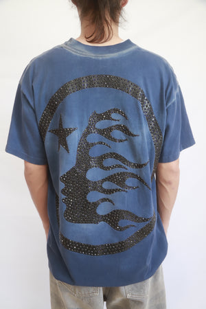 Classic Logo T-Shirt Rhinestones Blue