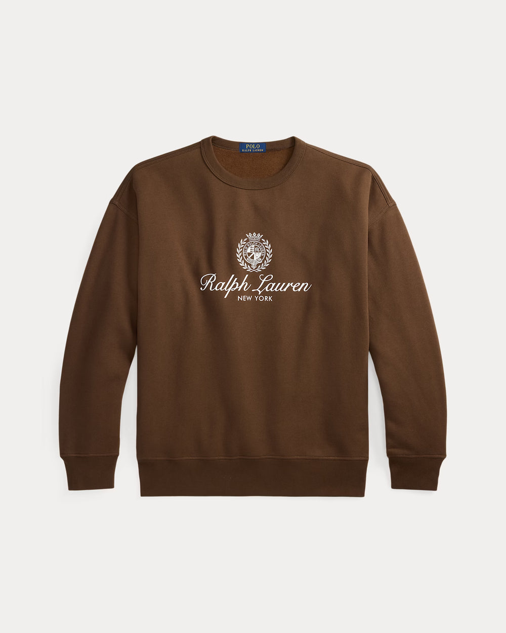 Relaxed Fit Fleece Graphic Sweatshirt Brown