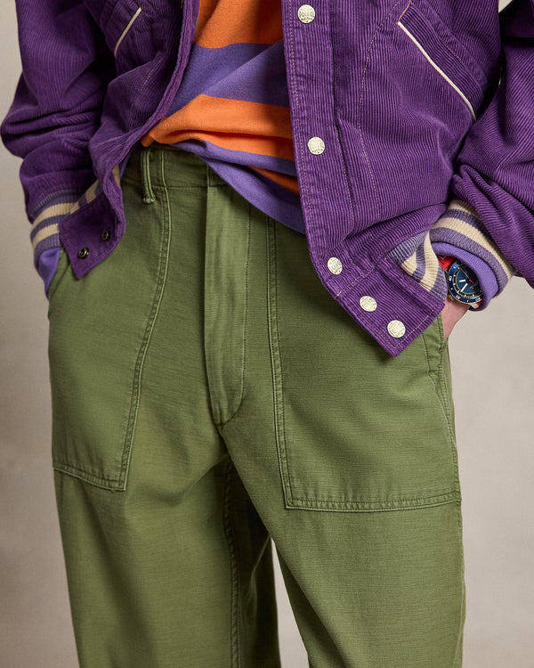 Relaxed Fit Reverse-Sateen Utility Pant