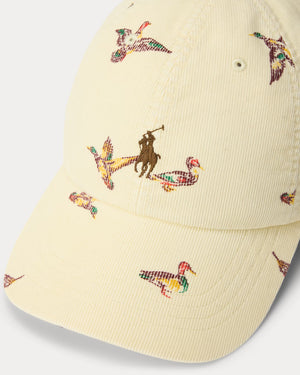 18 Wale Printed Corduroy Novelty Print Sport Cap