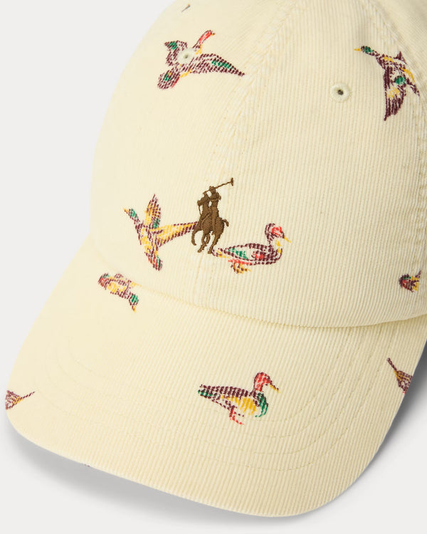 18 Wale Printed Corduroy Novelty Print Sport Cap