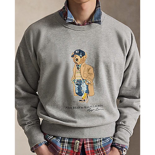 LONG-SLEEVE ATHLETIC FLEECE LITCHFIELD BEAR CREWNECK SWEATSHIRT (VINTAGE)