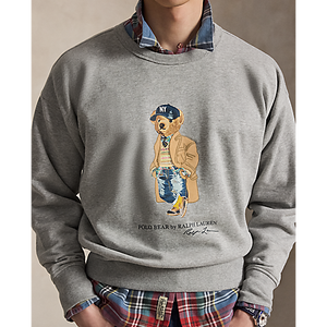 LONG-SLEEVE ATHLETIC FLEECE LITCHFIELD BEAR CREWNECK SWEATSHIRT (VINTAGE)