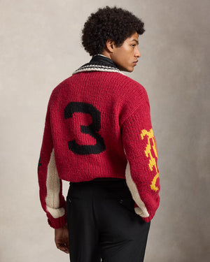 Long-Sleeve wool Blend "Polo" RL Motif Polo Sweater (Relaxed)