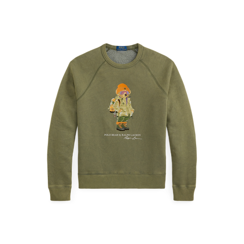 LONG-SLEEVE SEASONAL FLEECE RED ROCKS BEAR CREWNECK SWEATSHIRT