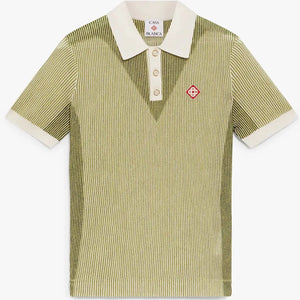 Vertical Stripe Polo Shirt