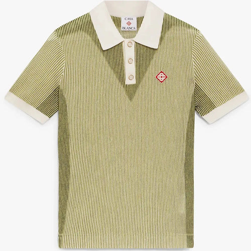 Vertical Stripe Polo Shirt