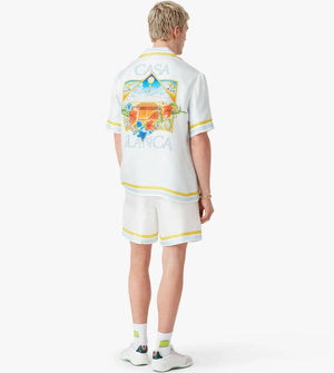 Tennis Landscape Cuban Collar SS Shirt