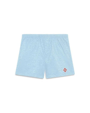 Monogram Jacquard Swim Shorts Pale Blue