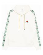 Technical Pocket and Laurel Tape Zip Hoodie Off White