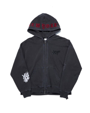 Graff Ekcess Zip Thru Hoodie Faded Black