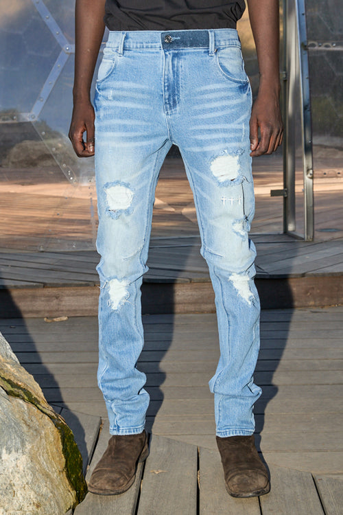Bryant Skinny Jean Glacier Blue Cross Triad
