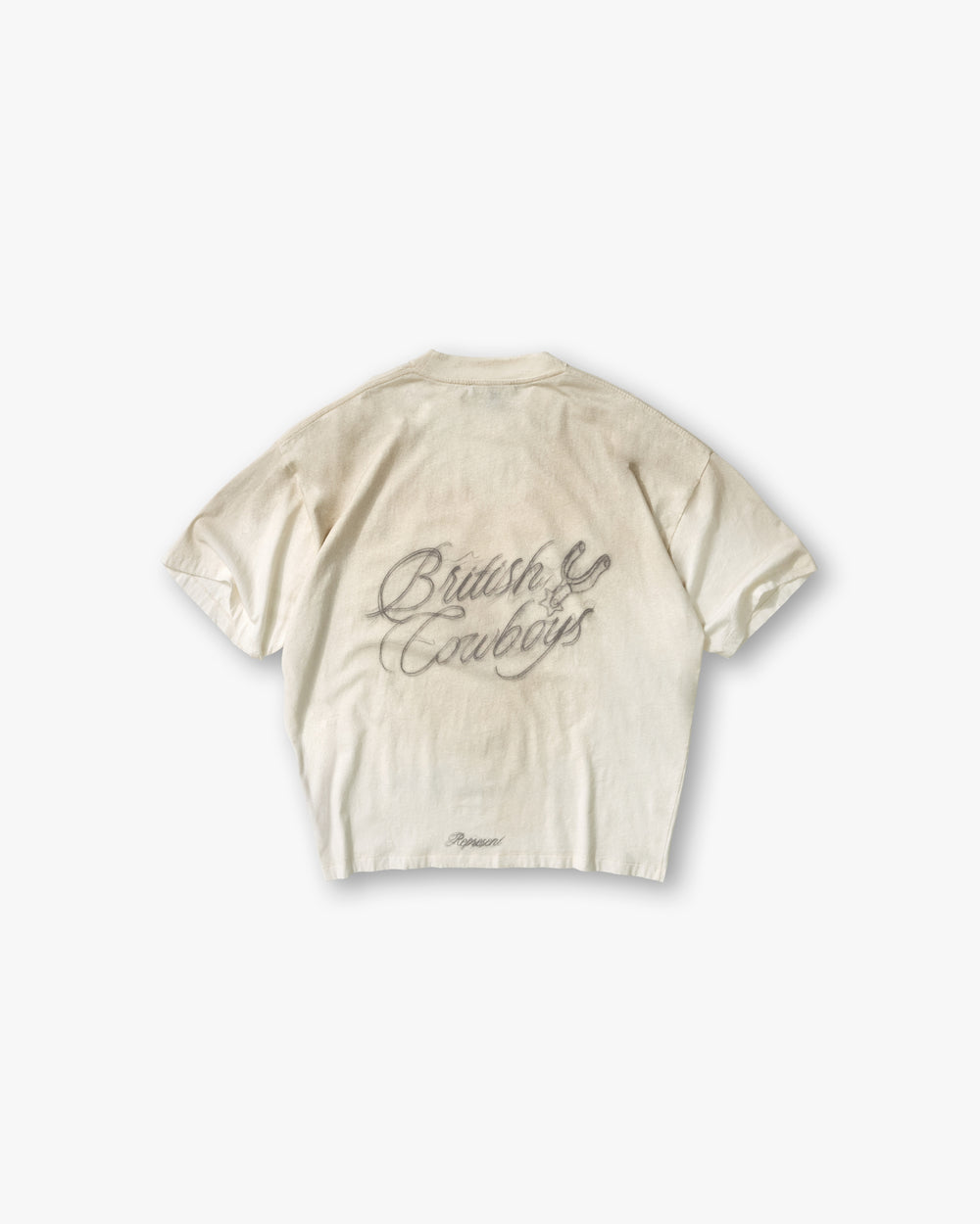 British Cowboys T-Shirt in Washed Ecru
