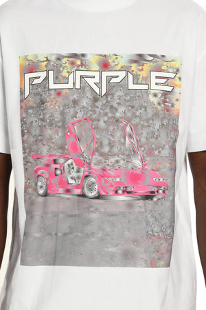 Textured SS Tee Car 26 Brilliant White