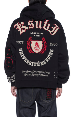 league ekcess zip hoodie jet black