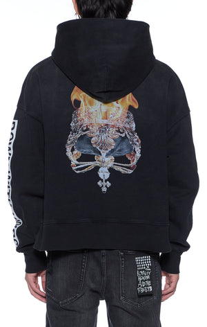 Kings Halen Zip Thru Hoodie Black Fade