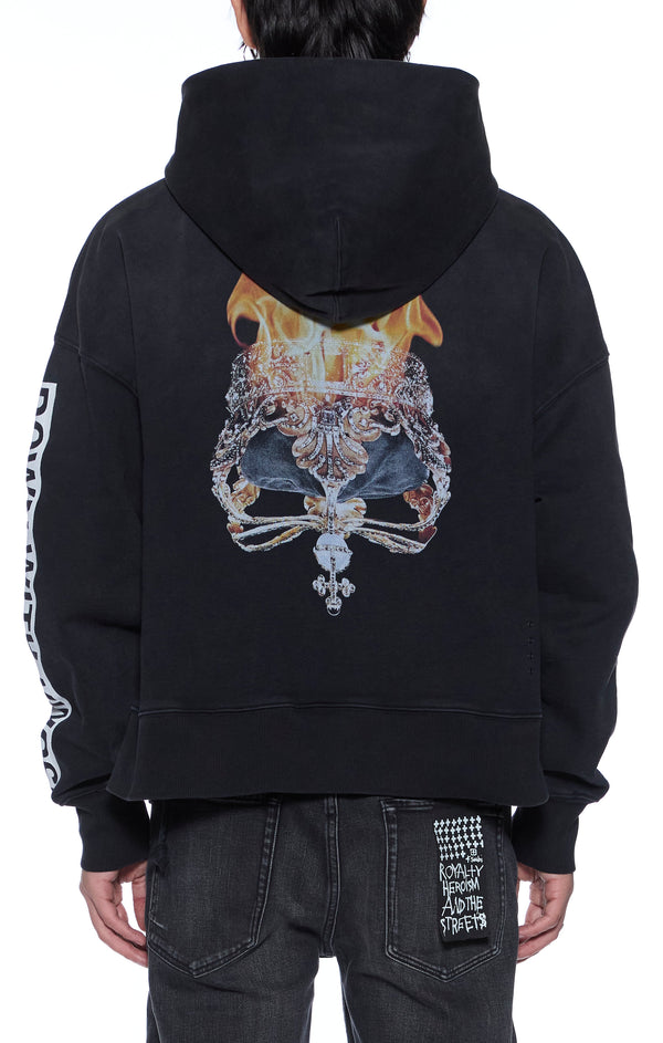 Kings Halen Zip Thru Hoodie Black Fade