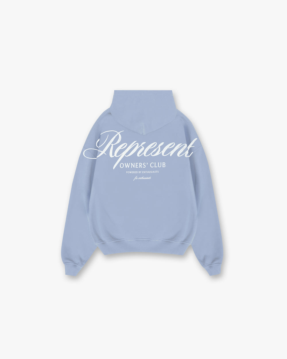 REPRESENT OWNERS CLUB SCRIPT HOODIE DUSTY BLUE