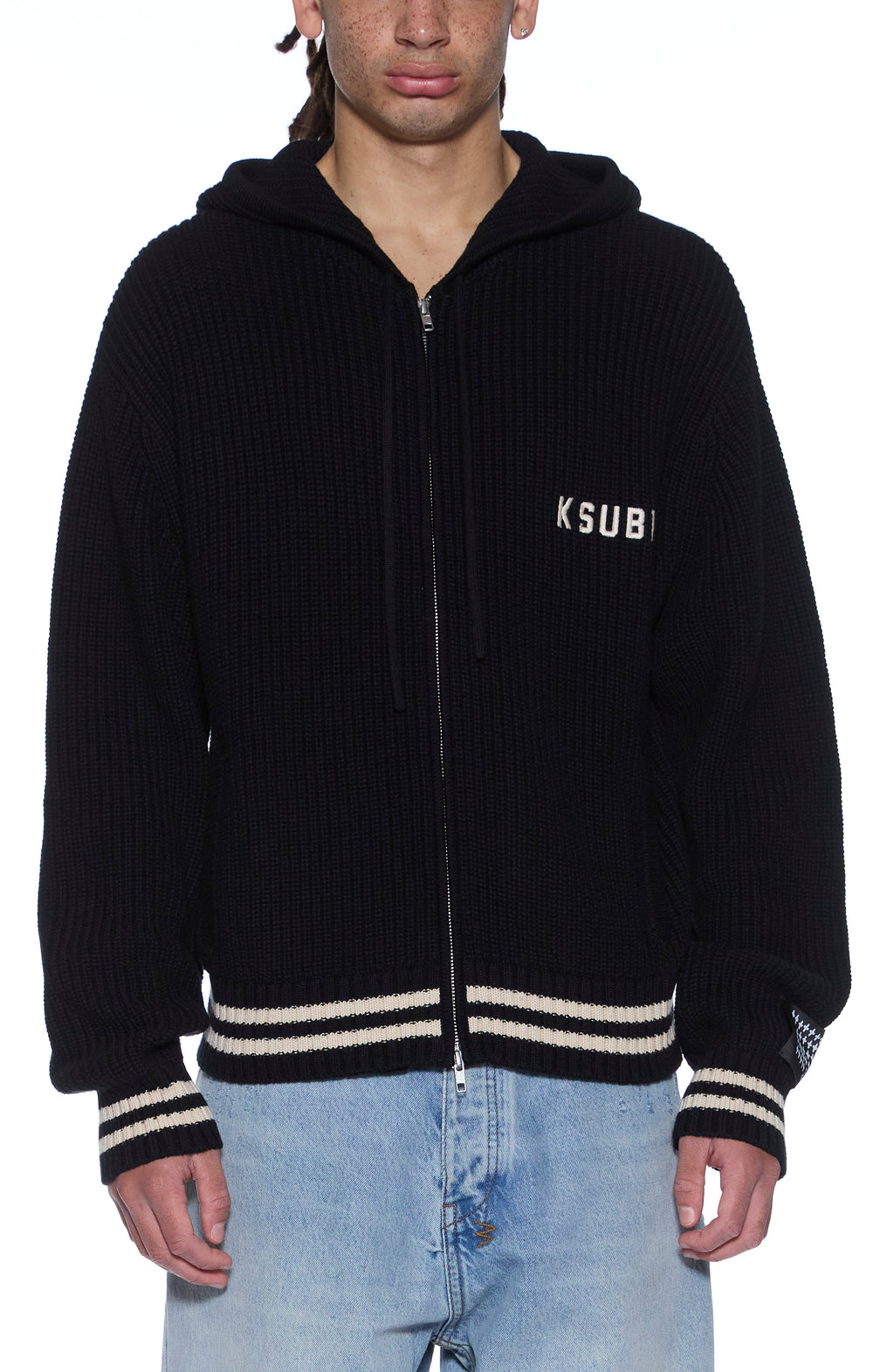 boxer zip knit hoodie midnight