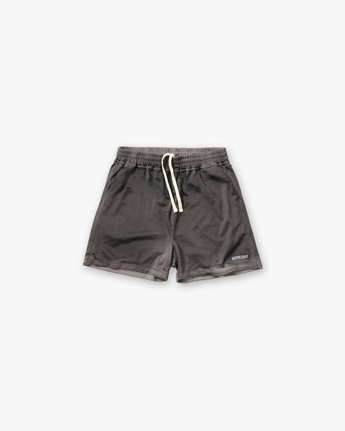 WASHED MESH SHORTS NERO