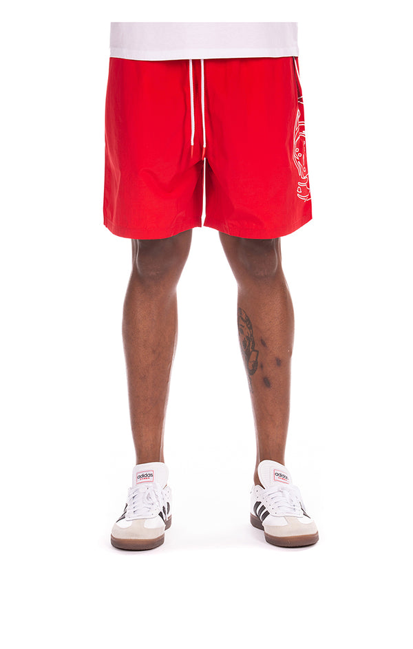 bb helmut shorts red