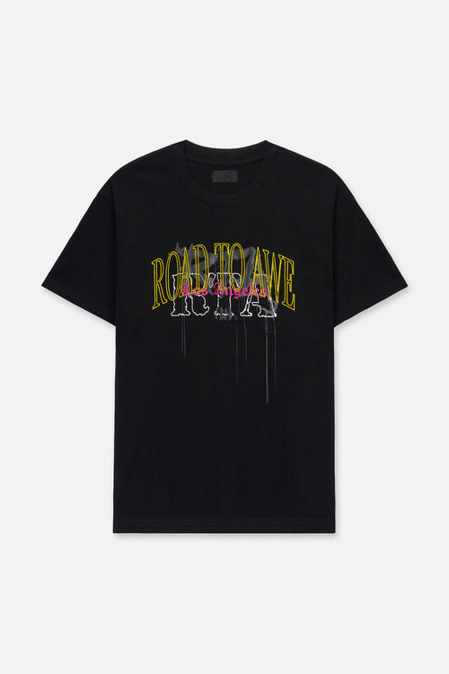 Colin Oversized Short Sleeve Tee | Black Mixed Logo