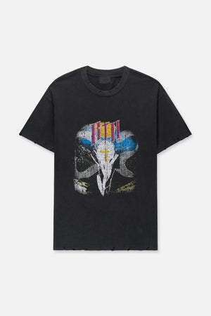 Colin Oversized Short Sleeve Tee | Black Scenery