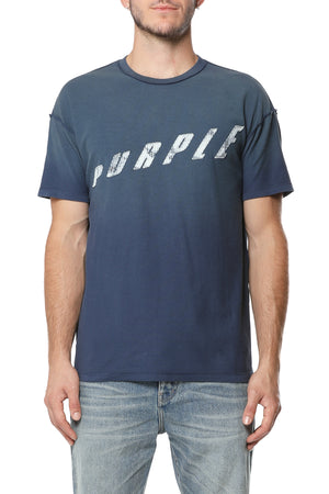 Textured Inside Out Tee Navy