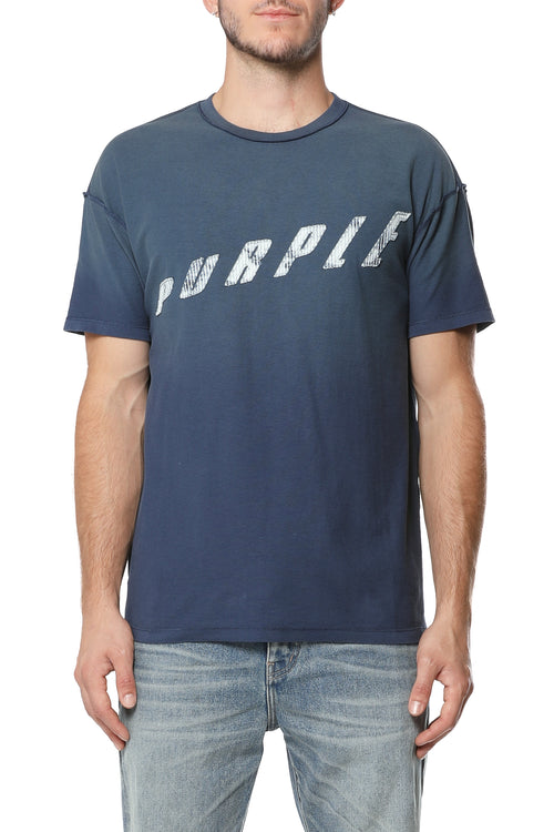Textured Inside Out Tee Navy