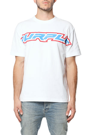 Textured Jersey Ss Tee White/Red/Blue