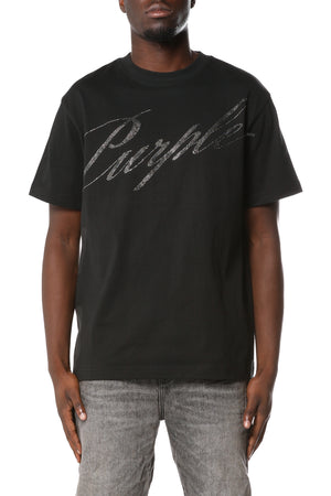 Hwt Jersey Ss Tee Black Beauty/Rhinestone