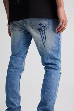 Bryant Skinny Jean | Blue Haze Triple Cross