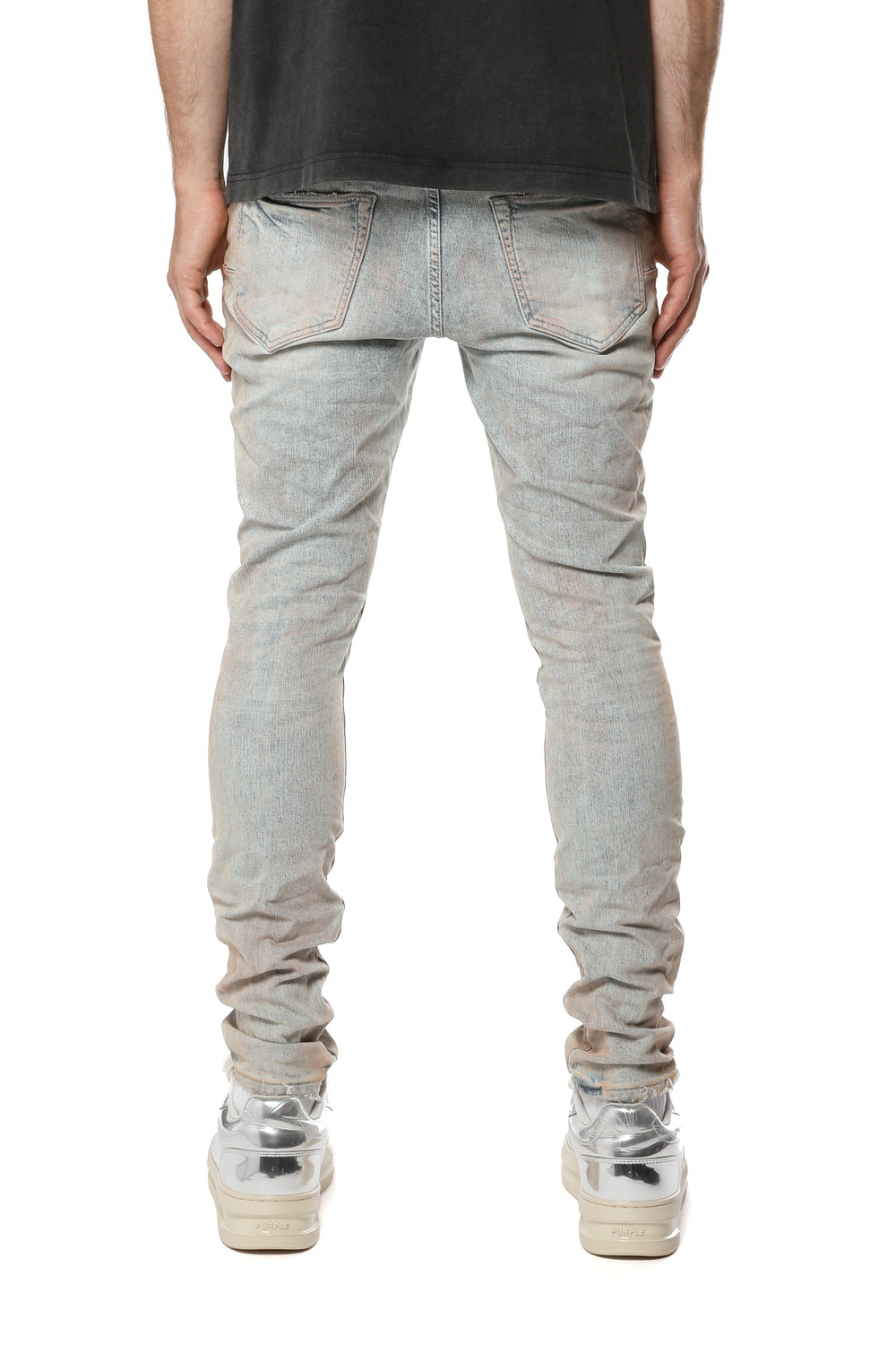 Skinny Pink Mud Distressed