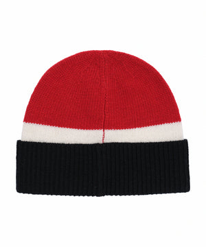 Color Block Holiday Bear Beanie