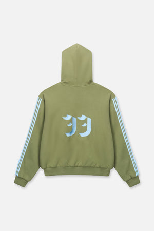 Elen Reversible Zip Up Hoodie | Olive Plaid Combo