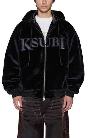 walkout faux fur hooded jacket apex