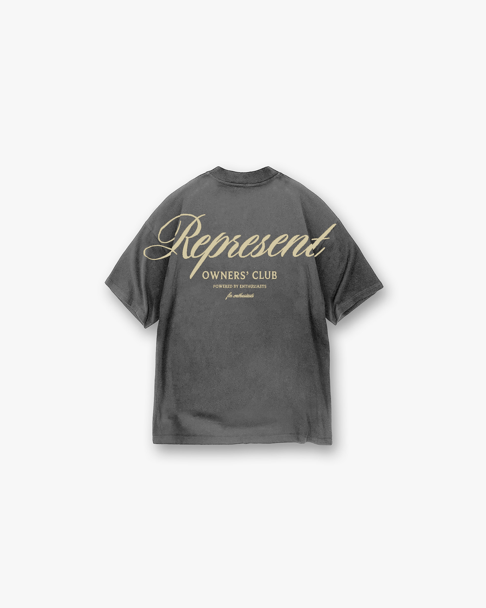 REPRESENT OWNERS CLUB SCRIPT T-SHIRT VINTAGE GREY