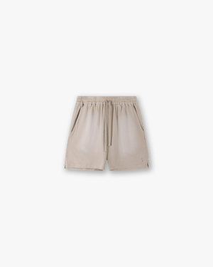 WASHED MESH SHORTS TAUPE