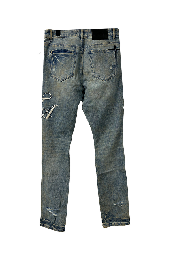 Bryant Skinny Jean | Ciel Fade Cursive