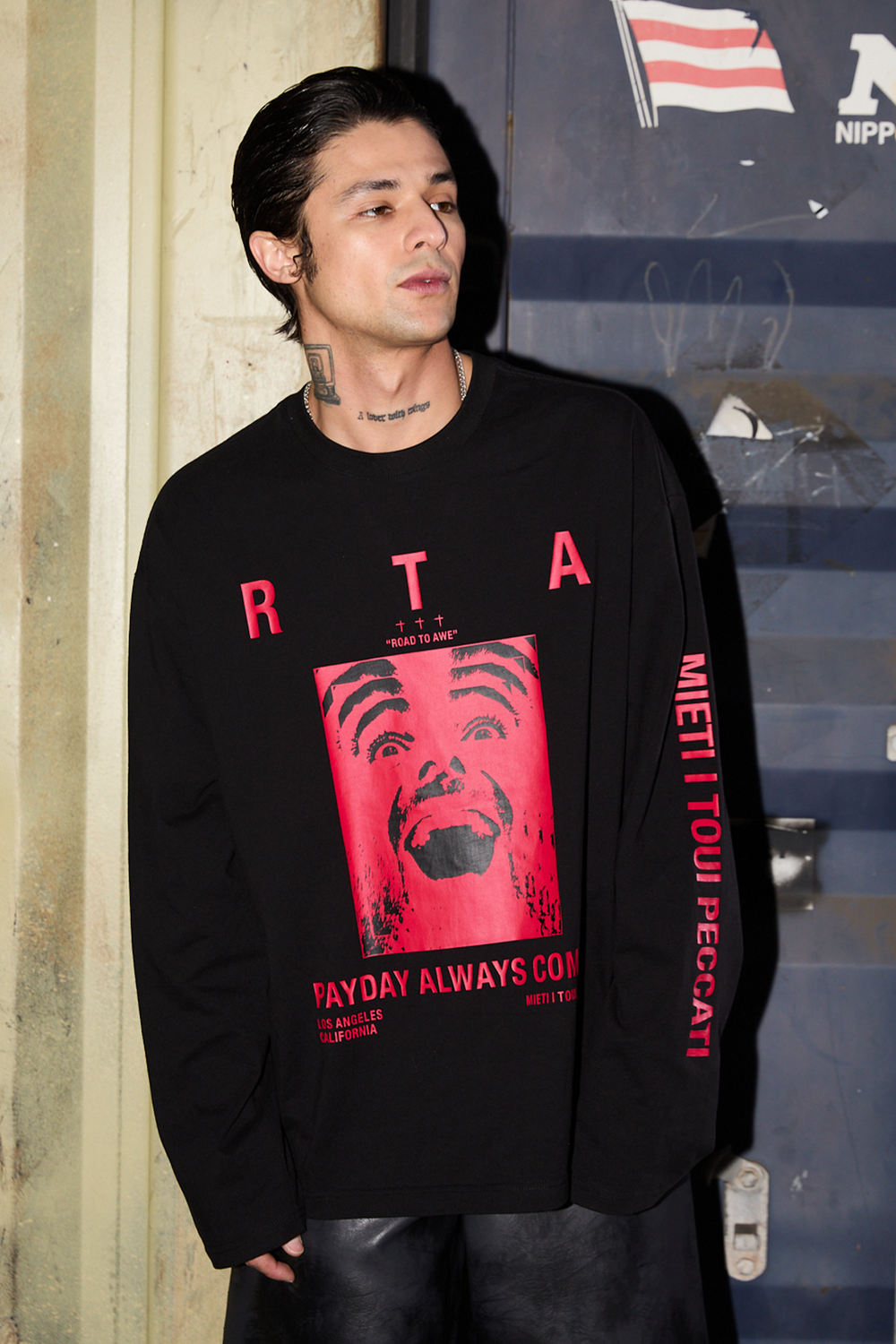 Marceau Oversized Ls Tee | Black Payday