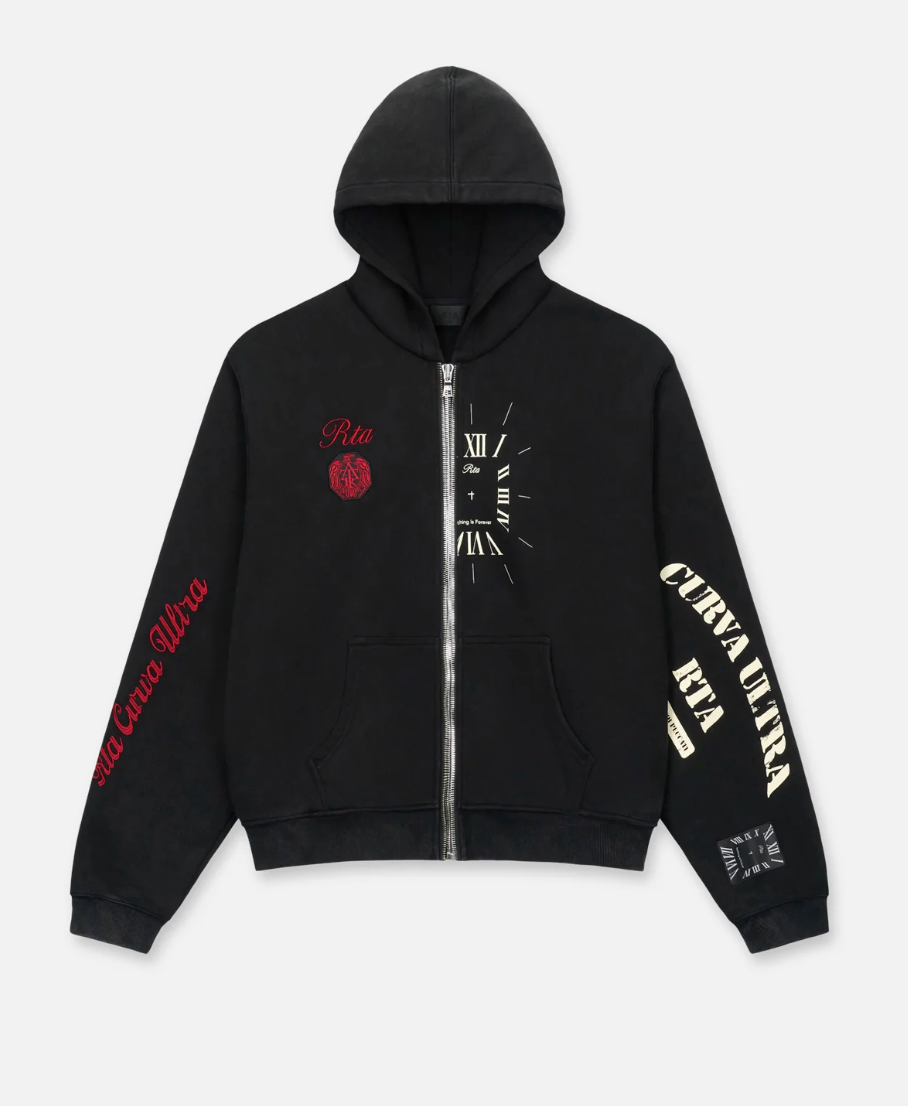 Riko Half Half Zip Up | Vintage Black Combo