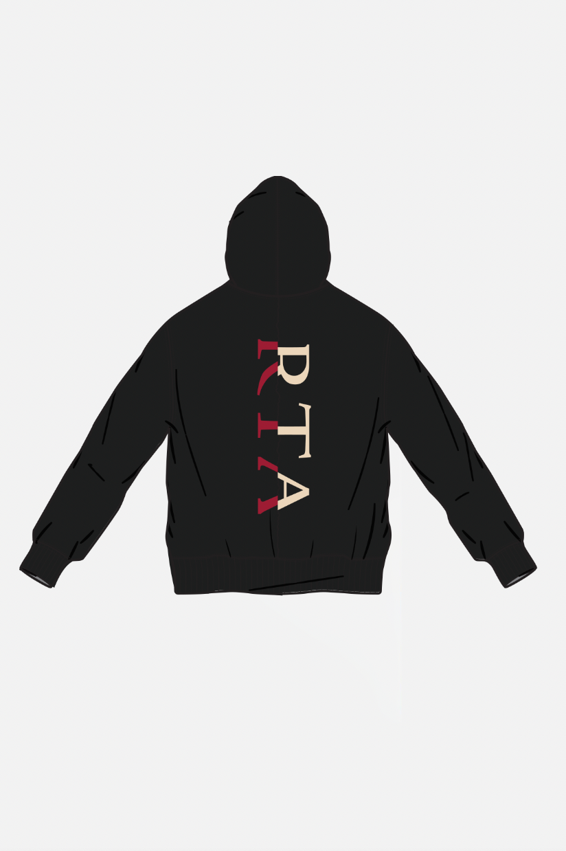 Riko Half Half Zip Up | Vintage Black Combo