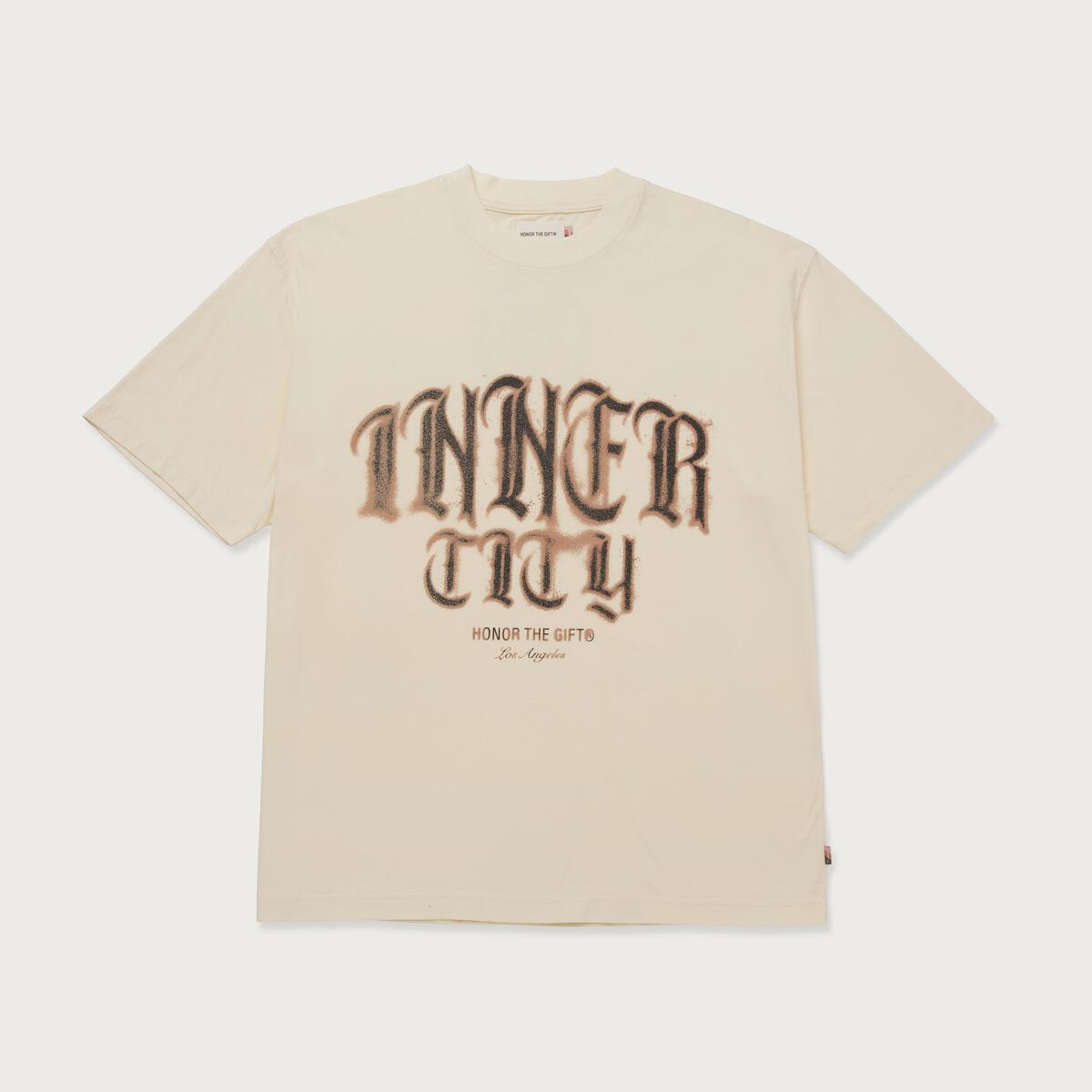 Honor The Gift Stamp Inner City Tee Bone - Fashion Connection