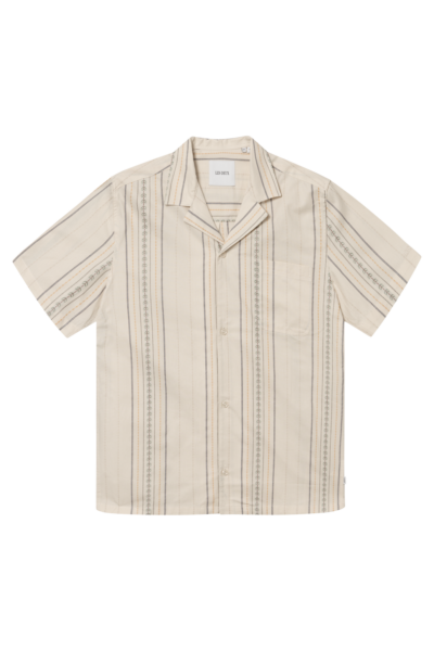 Leo Embroidery SS Shirt Light Ivory