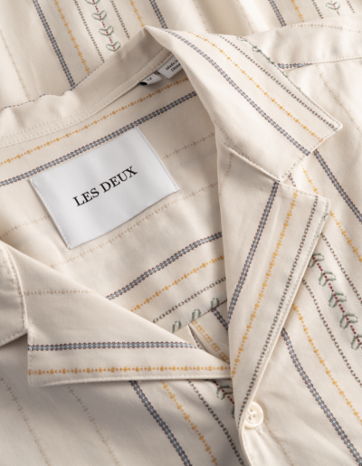 Leo Embroidery SS Shirt Light Ivory - Image 2